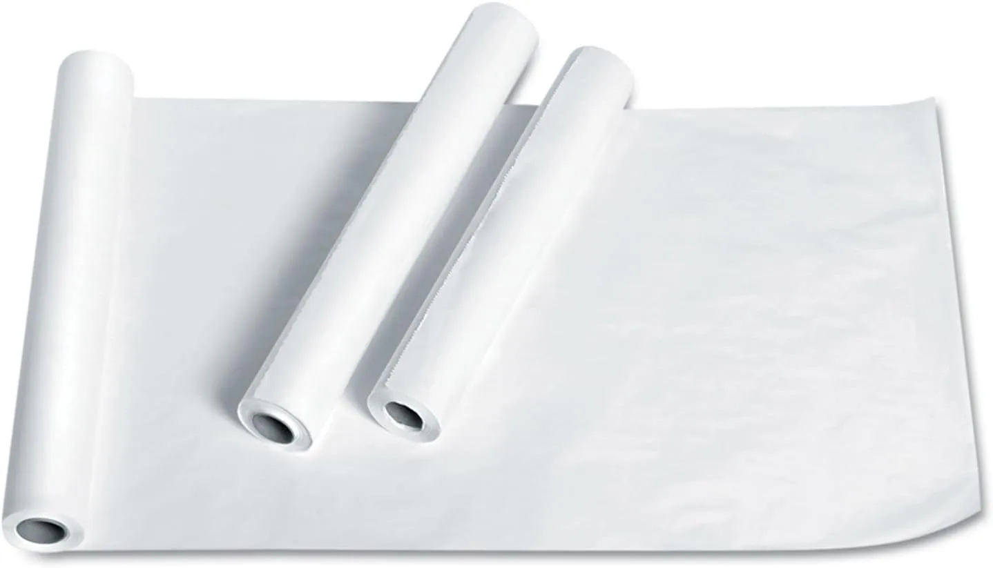 Medline Deluxe Smooth Exam Table Paper, 21in x 125ft, Crepe, Carton Of 12 Rolls