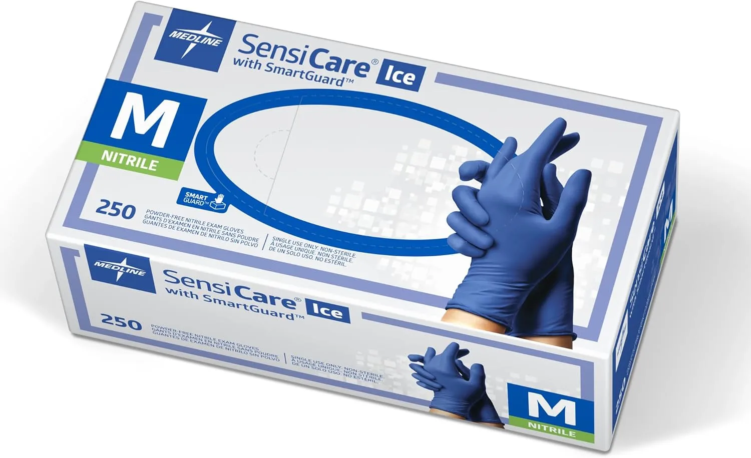 Medline SensiCare Ice Nitrile Exam Gloves