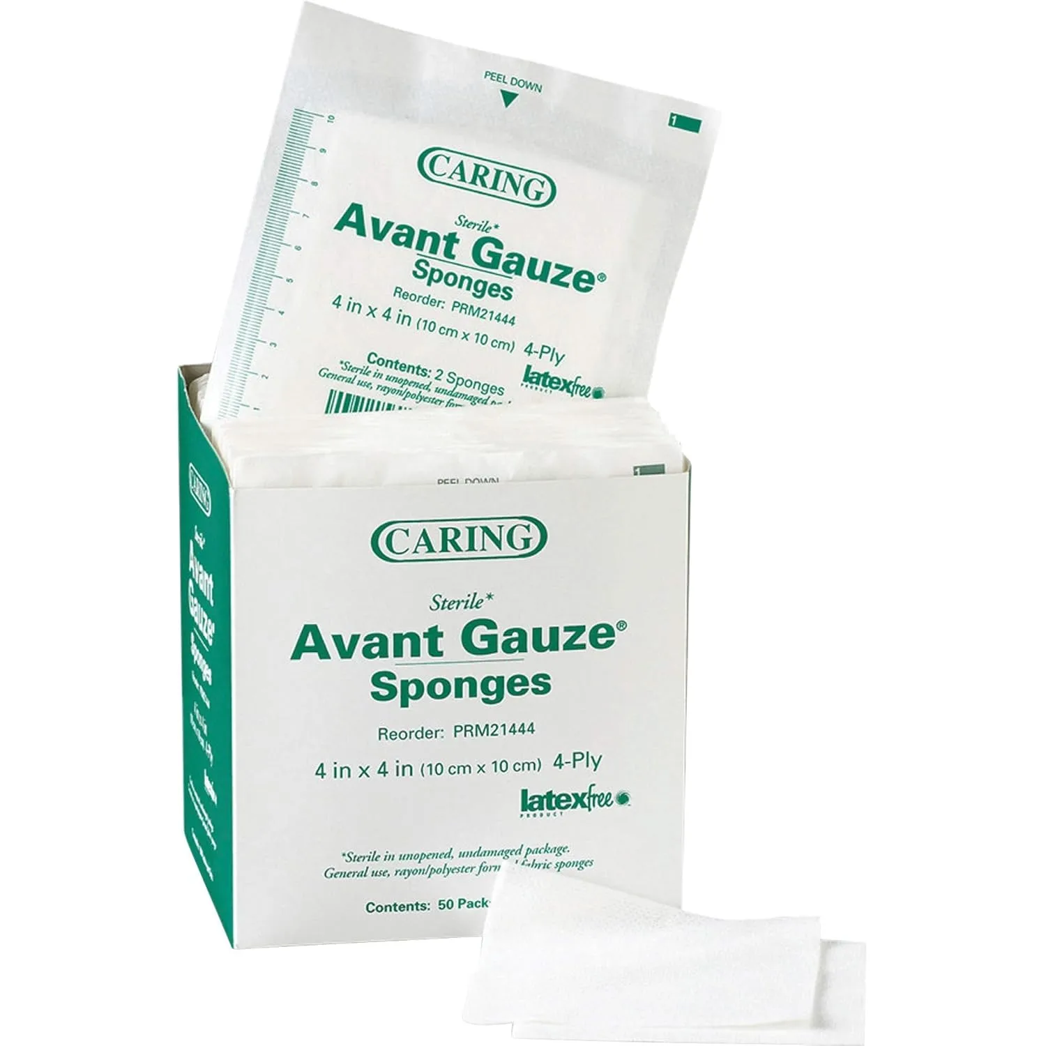 Medline Sterile Gauze Sponges, 4 in x 4 in, 4-Ply, Pack of 50