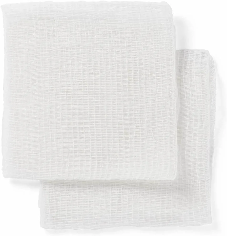 Medline Woven Gauze Sponges, Sterile, 12-Ply, 4 x 4 Inches, Box of 50