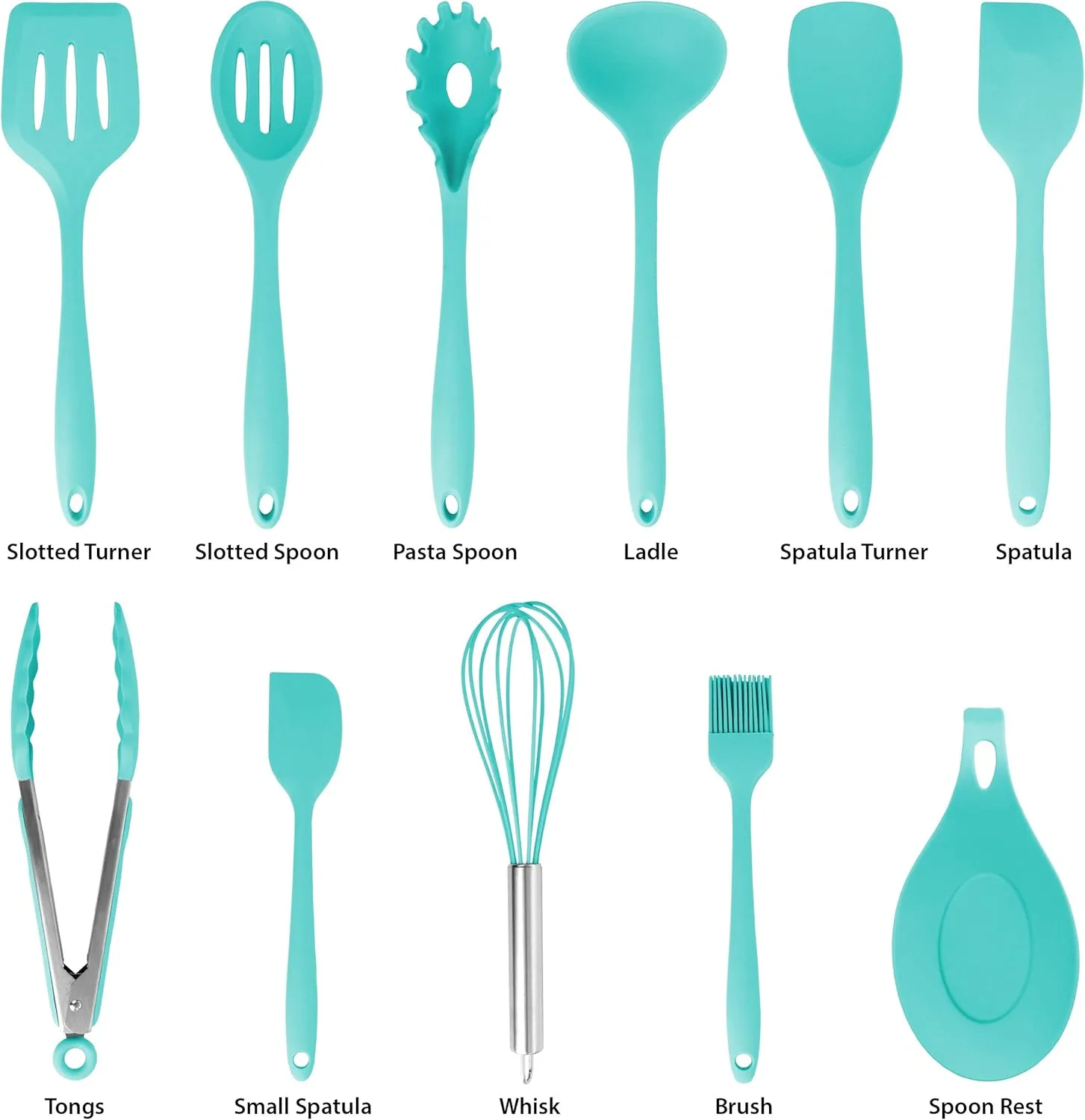 MegaChef 12-Piece Silicone Kitchen Utensil Set