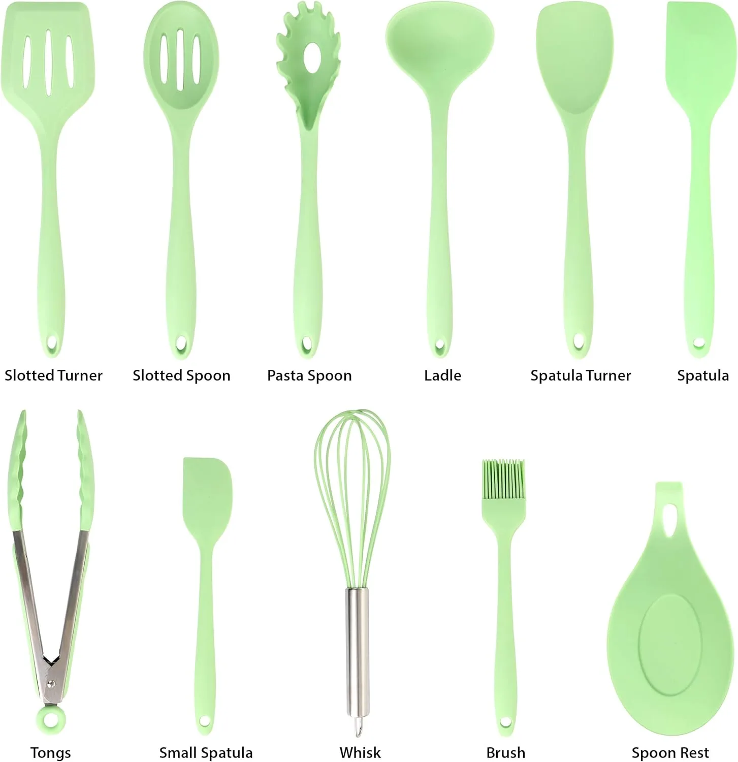 MegaChef 12-Piece Silicone Kitchen Utensil Set