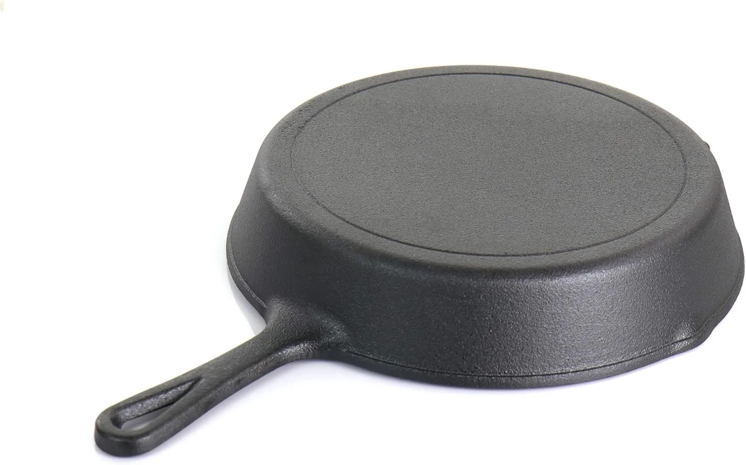 MegaChef Skillets with Lids Pre-Seasoned, 9 Piece Set, Black, Red