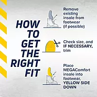 MEGAComfort Personal Anti-Fatigue Mat Shoe Inserts, Size M10/W12, Memory Foam Insoles and Shock Absorption