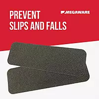 MEGAWARE KEELGUARD - Anti-Slip Traction Grip Tape - 2 Pack - Pre-Cut Safety Tape for Trailer Fenders and Steps - Prevents Slips and Falls (15 x 5 Inches)