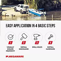MEGAWARE KEELGUARD 27171 SKEGGUARD Fits Honda Force Mercury Nissan Tohatsu Suzuki (See Listing for Details) 316 Marine-Grade