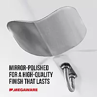 Megaware - ScuffBuster Bow Guard for Boats - Protects from Scuffs and Scratches - Stainless Steel Shield with 3M Adhesive