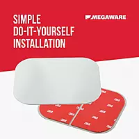 Megaware - ScuffBuster Bow Guard for Boats - Protects from Scuffs and Scratches - Stainless Steel Shield with 3M Adhesive