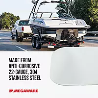 Megaware - ScuffBuster Bow Guard for Boats - Protects from Scuffs and Scratches - Stainless Steel Shield with 3M Adhesive