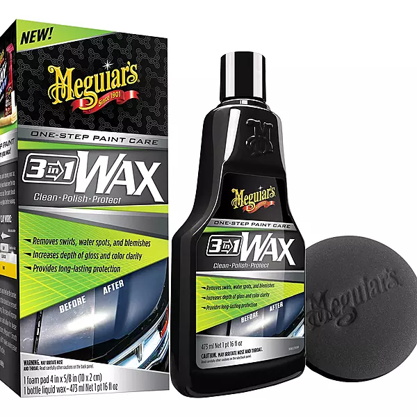 Meguiar's 3-in-1 Wax, Advanced Cleaner Wax, 16 Oz