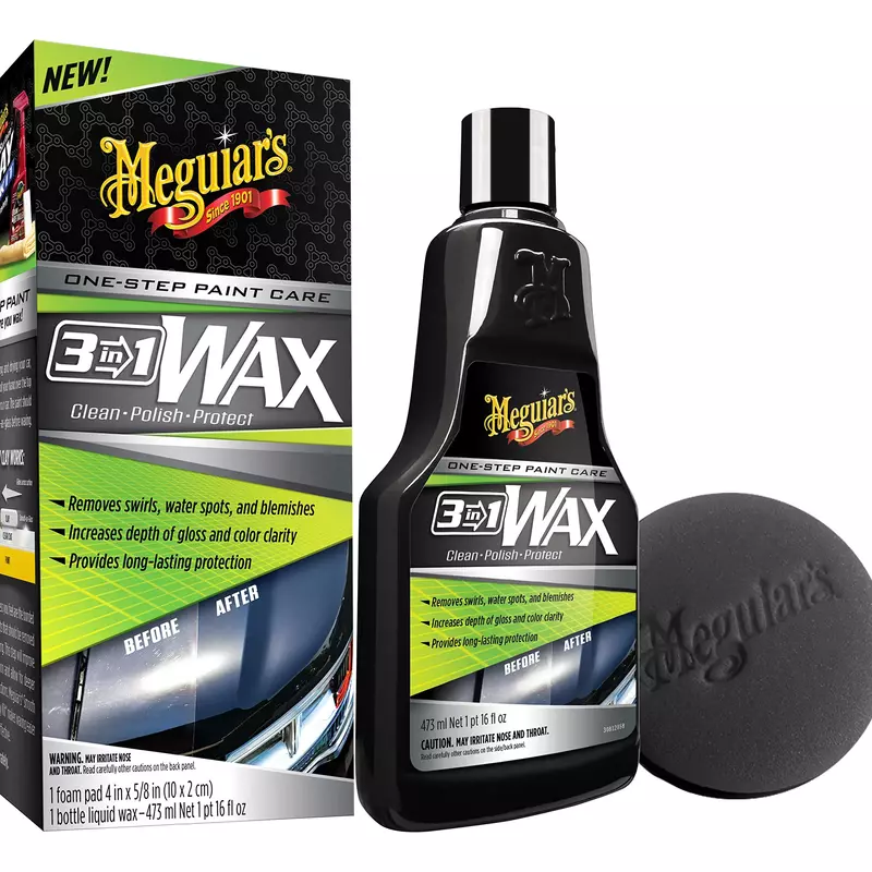 Meguiar's 3-in-1 Wax, Advanced Cleaner Wax, 16 Oz