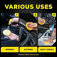 Meguiar's 4-1/2" Foam Applicator Pads, 4 Count - Ultra-Soft Tight-Cell Foam