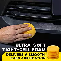 Meguiar's 4-1/2" Foam Applicator Pads, 4 Count - Ultra-Soft Tight-Cell Foam
