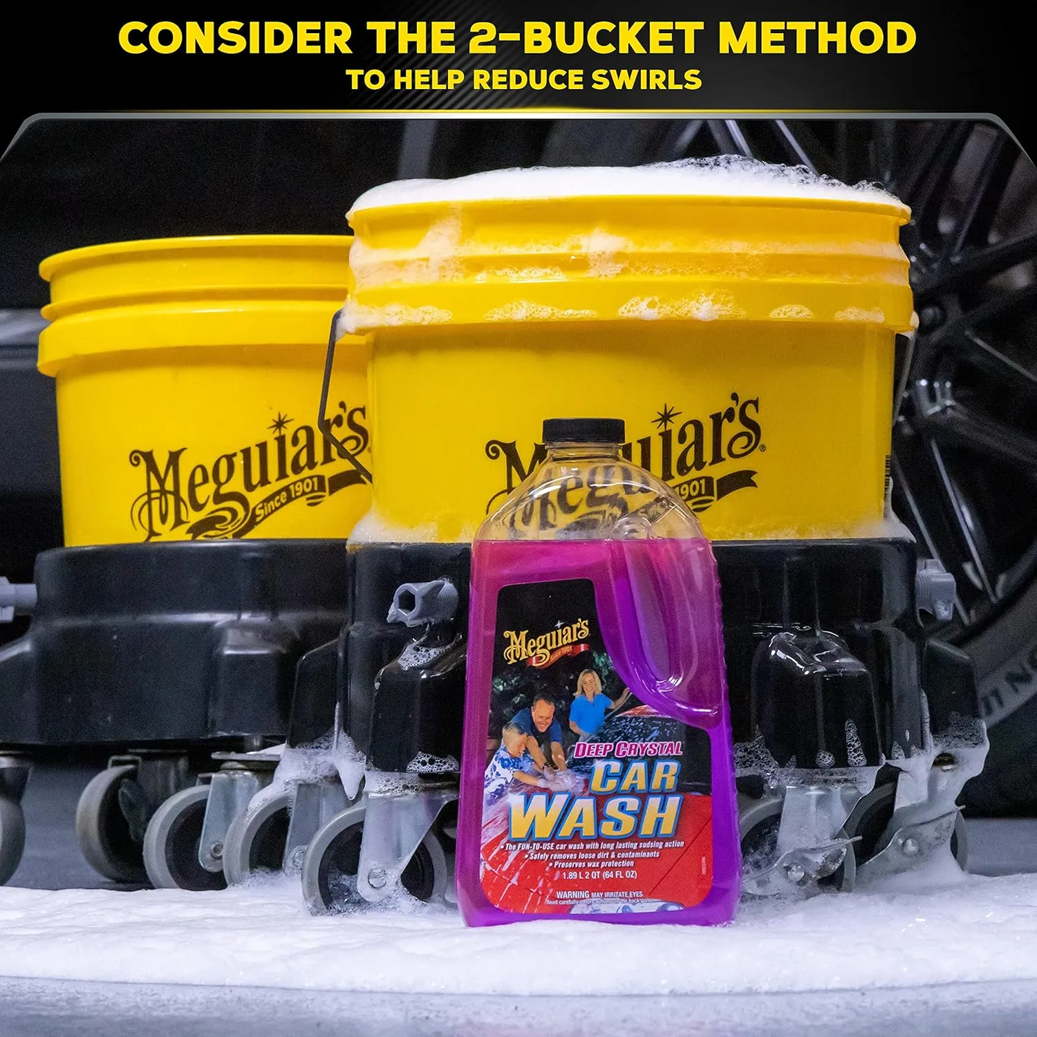 Meguiar's Deep Crystal Car Wash, pH Balanced, 64 oz (Pack of 2)