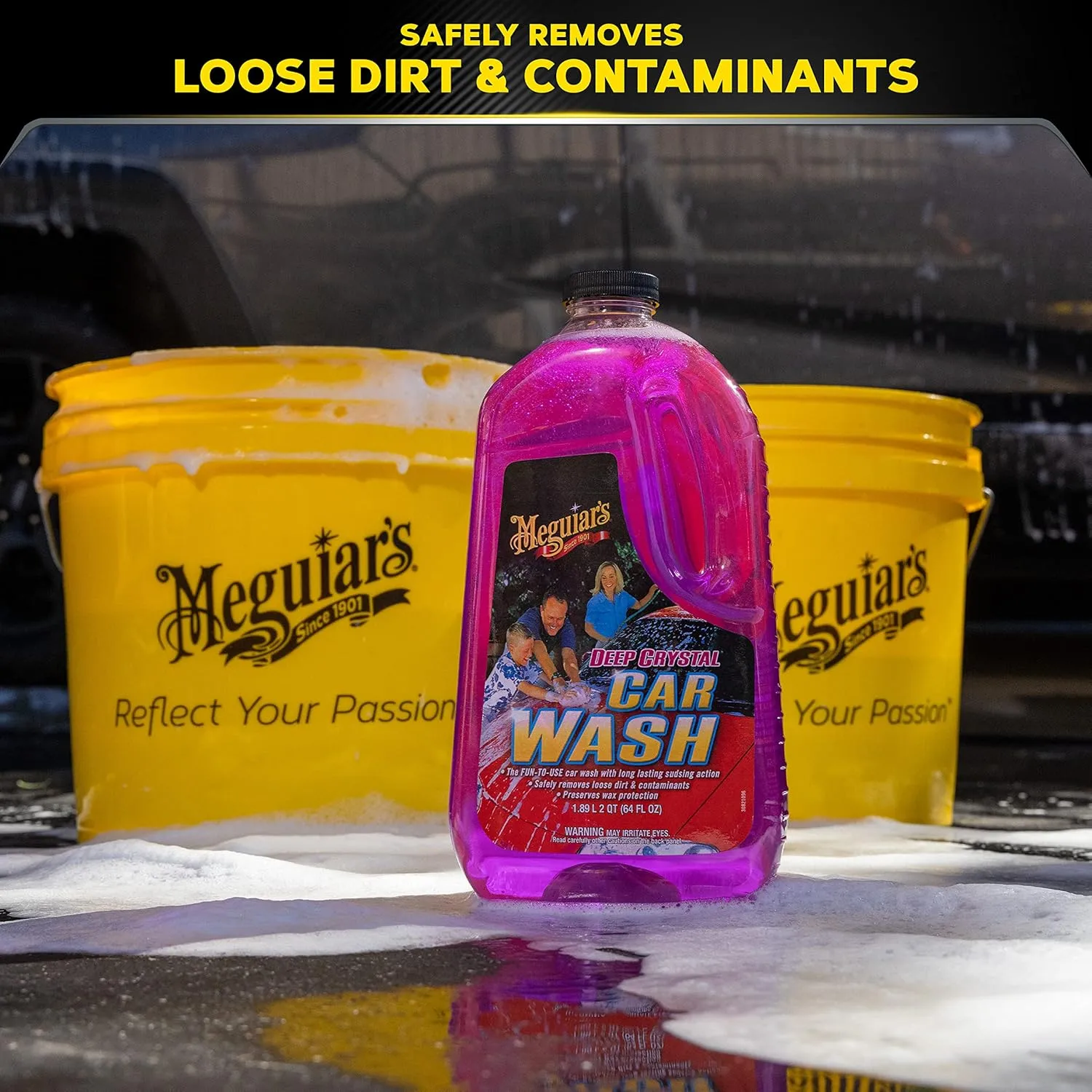 Meguiar's Deep Crystal Car Wash, pH Balanced, 64 oz (Pack of 2)