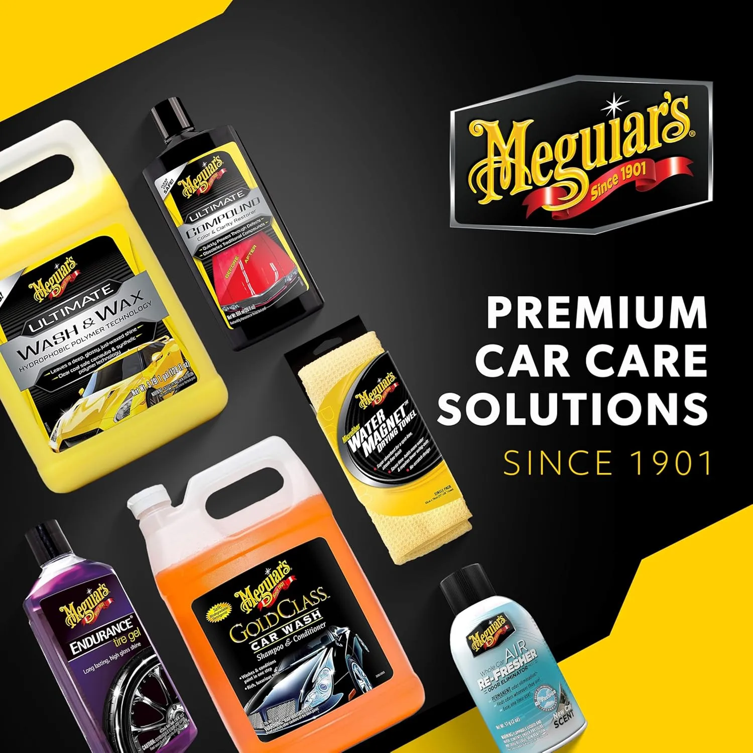 Meguiar’s Waterless Wash Kit - This Premium Car Detailing Kit Gently Removes Dirt and Grime