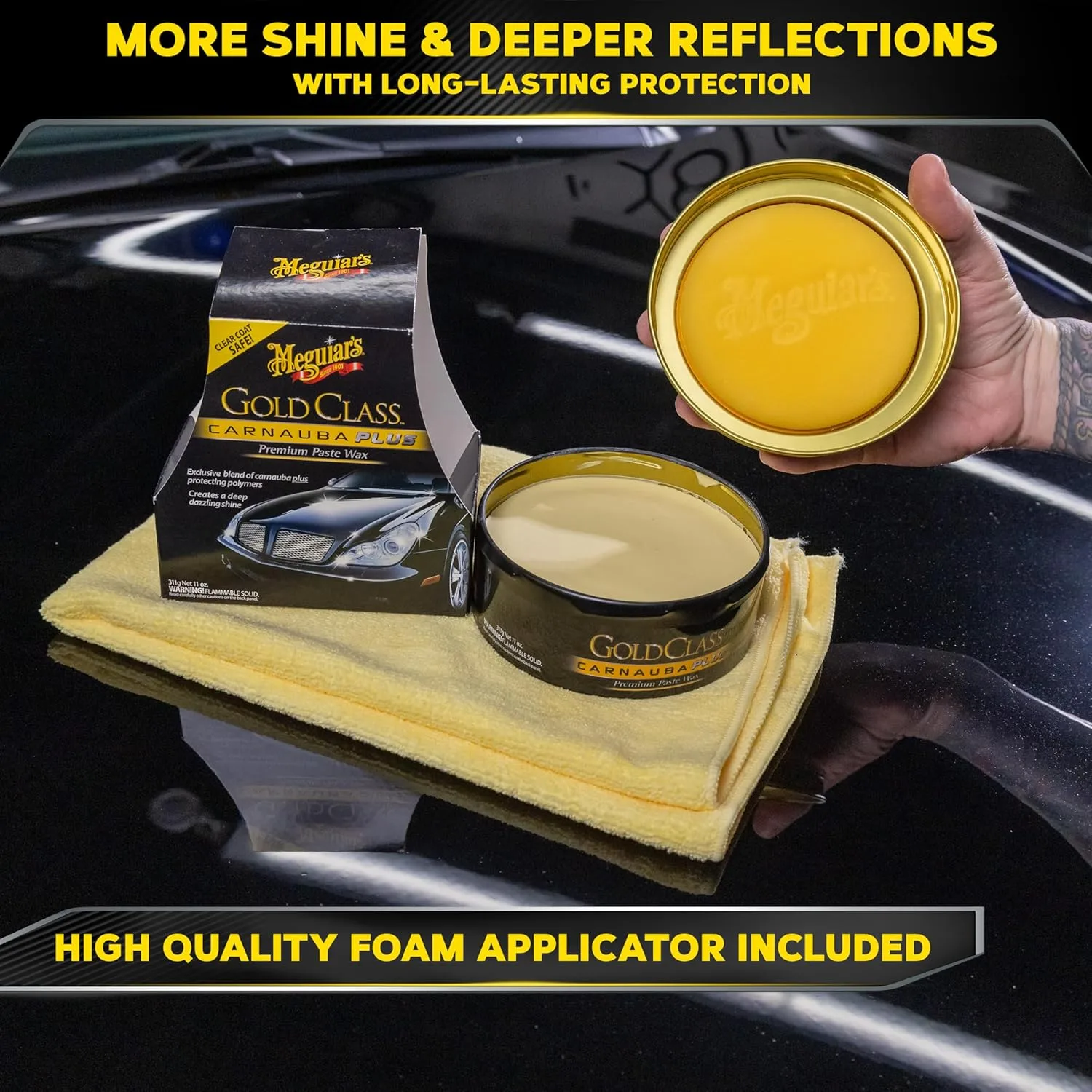 Meguiar's Gold Class Carnauba Plus Premium Paste Wax, 11 oz