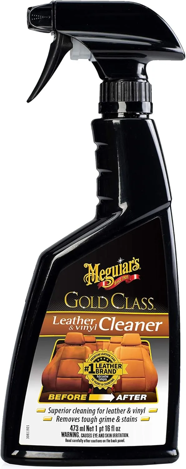 Meguiar's Gold Class Leather & Vinyl Cleaner - Leather and Vinyl Cleaner Formulated for Automotive
