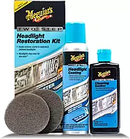 Meguiar's Two Step Headlight Restoration Kit, Headlight Cleaner Restores Clear Car Plastic and Protects from Re-Oxidation