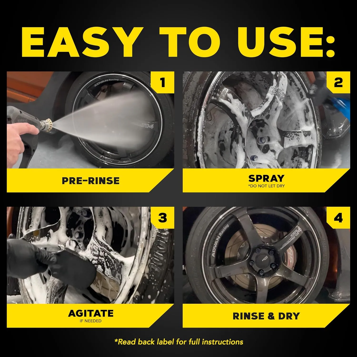 Meguiar's Hot Rims Wheel Cleaner, 24 Oz Spray Bottle