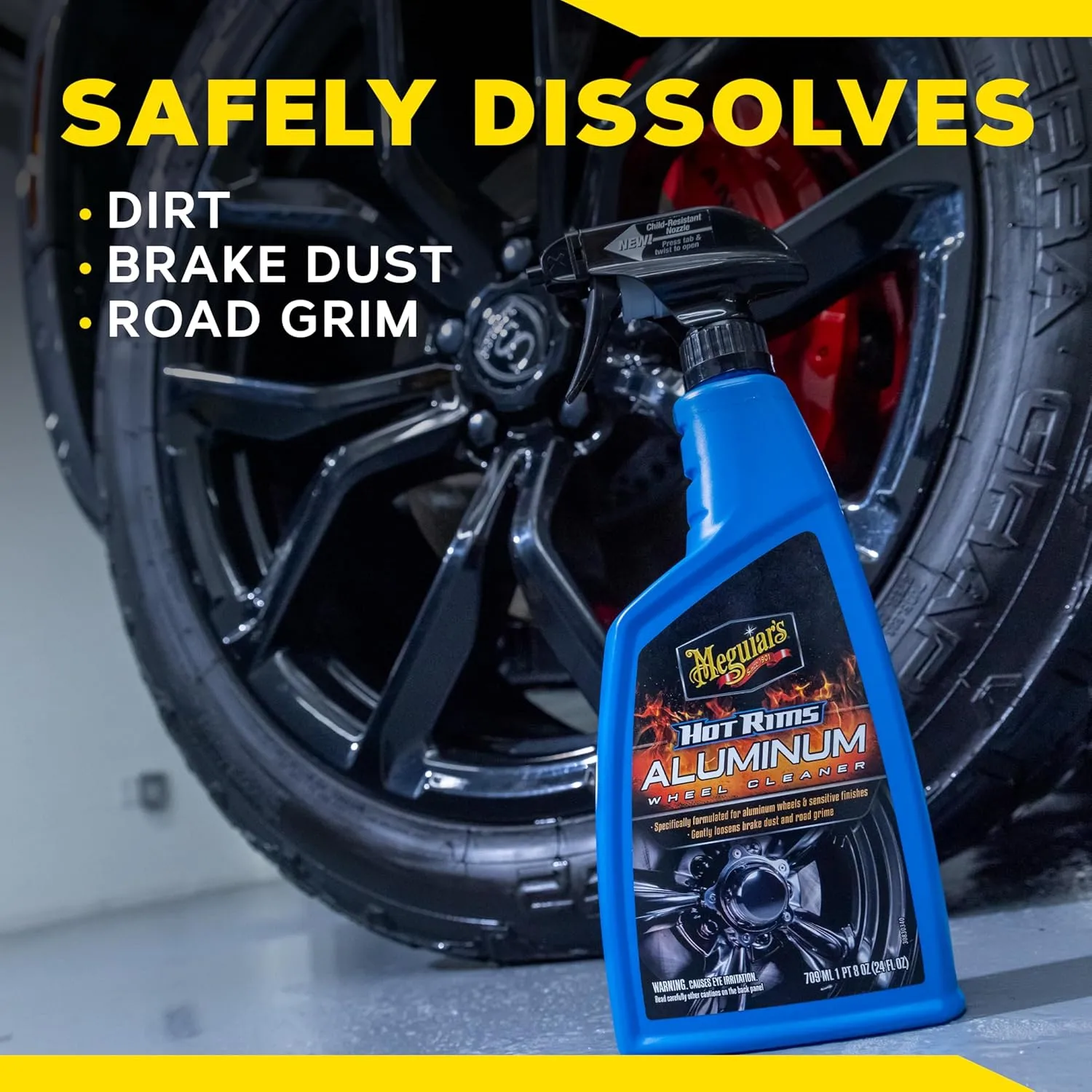 Meguiar's Hot Rims Wheel Cleaner, 24 Oz Spray Bottle