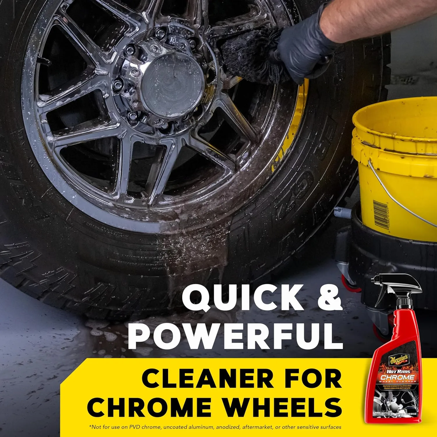 Meguiar's Hot Rims Wheel Cleaner, 24 Oz Spray Bottle