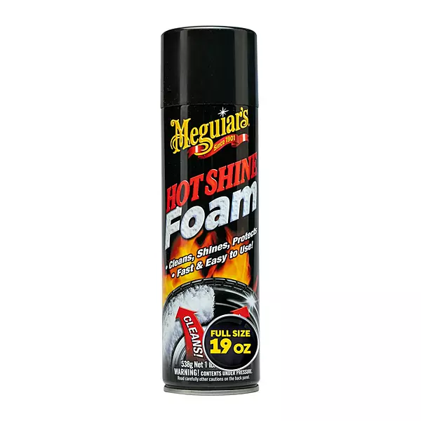 Meguiar's Hot Shine Tire Foam - High Goss Tire Shine That Cleans, Shines, and Protects in One, Deep