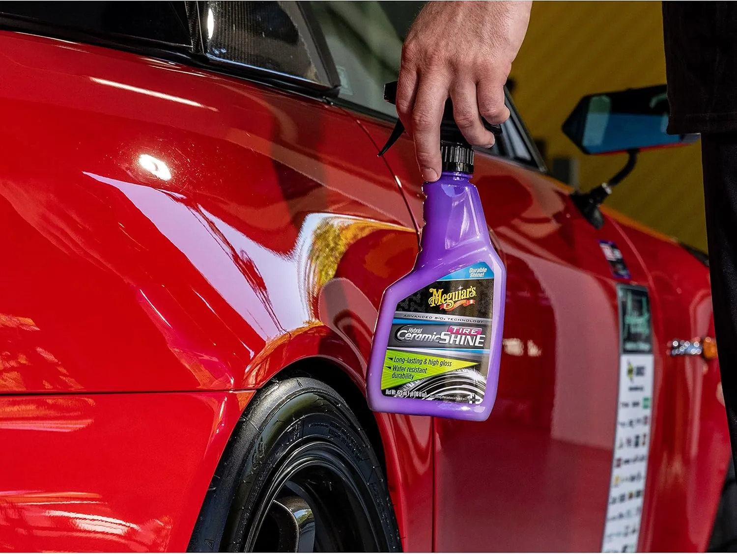 Meguiar's Hybrid Ceramic Tire Shine - Long-Lasting Shine That's Durable & Water-Resistant Hybrid Ceramic Technology - 16 Oz Spray
