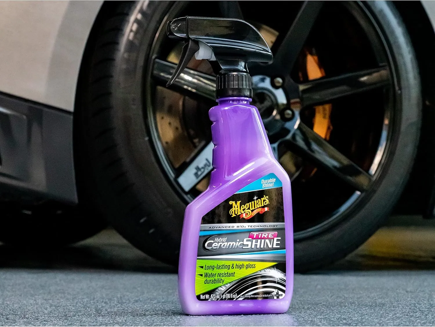 Meguiar's Hybrid Ceramic Tire Shine - Long-Lasting Shine That's Durable & Water-Resistant Hybrid Ceramic Technology - 16 Oz Spray