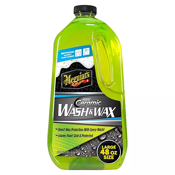 Meguiar's Hybrid Ceramic Wash & Wax - Sophisticated Car Wash Gently Cleans and Adds Shine and Slickness While Boosting Paint