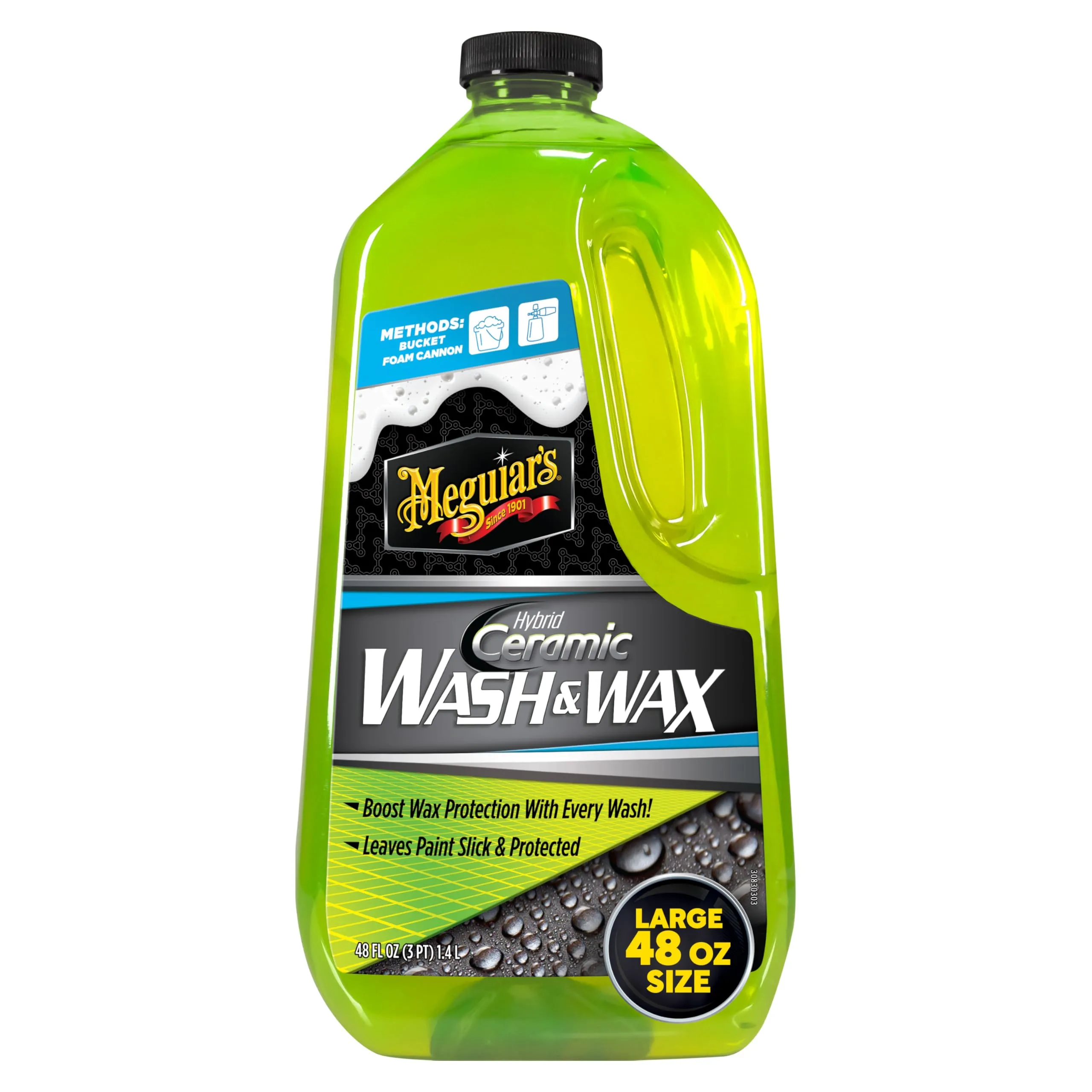 Meguiar's Hybrid Ceramic Wash & Wax - Sophisticated Car Wash Gently Cleans and Adds Shine and Slickness While Boosting Paint