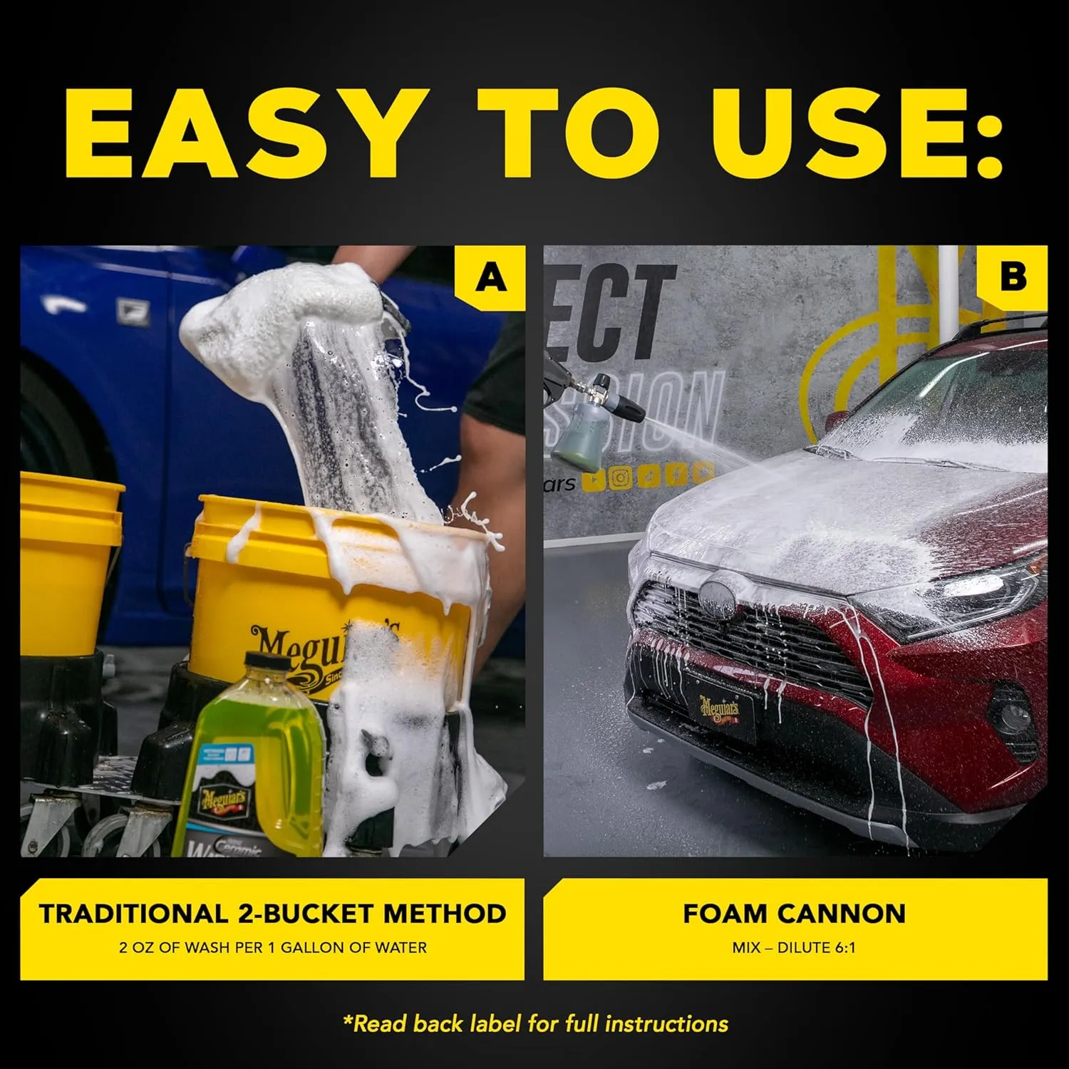 Meguiar's Hybrid Ceramic Wash & Wax - Sophisticated Car Wash Gently Cleans and Adds Shine and Slickness While Boosting Paint