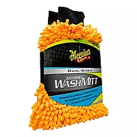 Meguiar's Hybrid Wash Mitt, Dual Sided for Washing and Waxing, Clear Coat Safe and Reusable - 1 Mitt