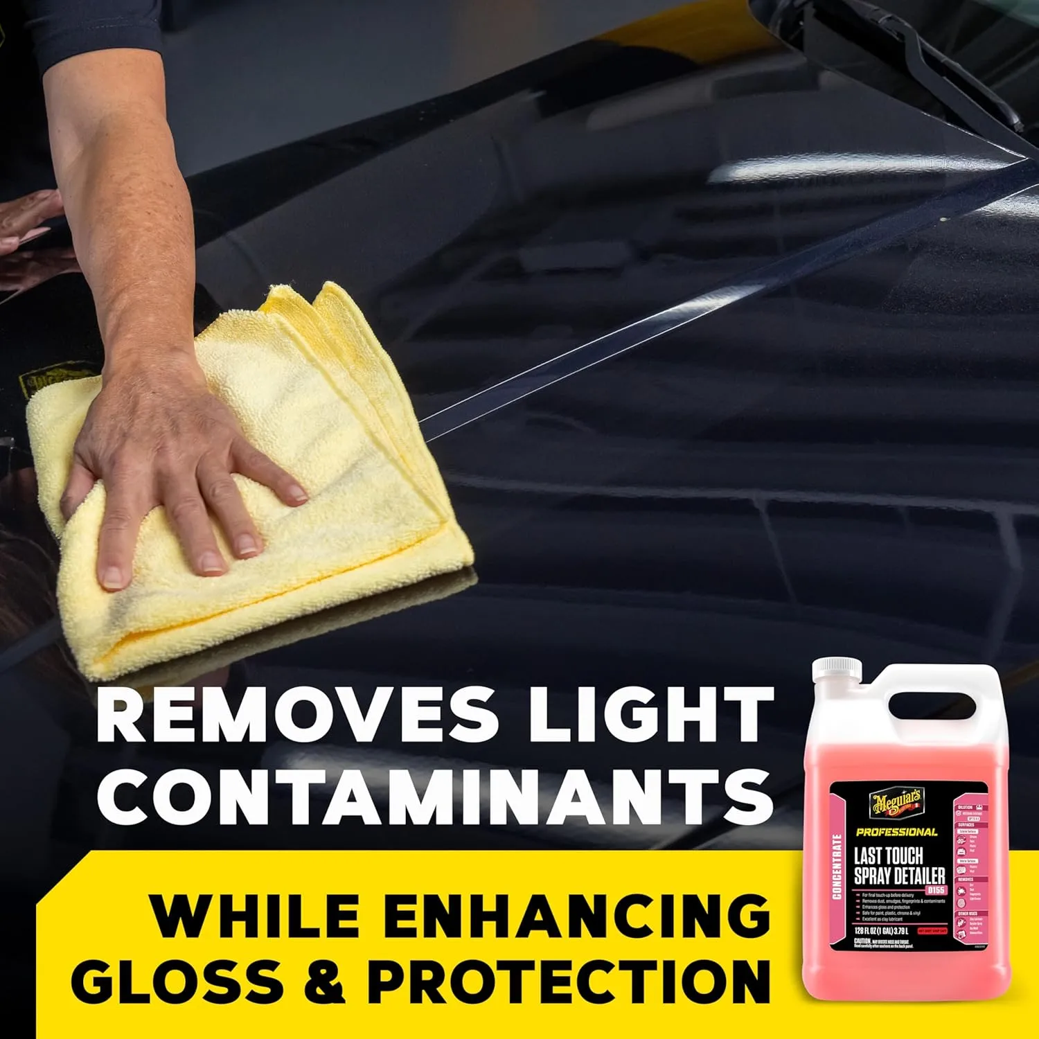 Meguiar's D15501 Last Touch Spray Detailer, Great for Use as Clay Lubricant, creates a Showroom Shine, Removes Dust, Smudges