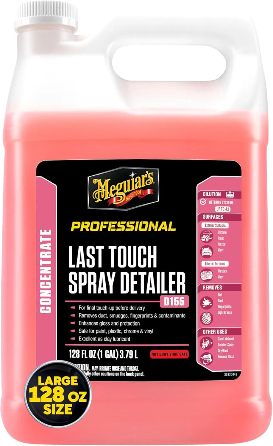 Meguiar's D15501 Last Touch Spray Detailer, Great for Use as Clay Lubricant, creates a Showroom Shine, Removes Dust, Smudges