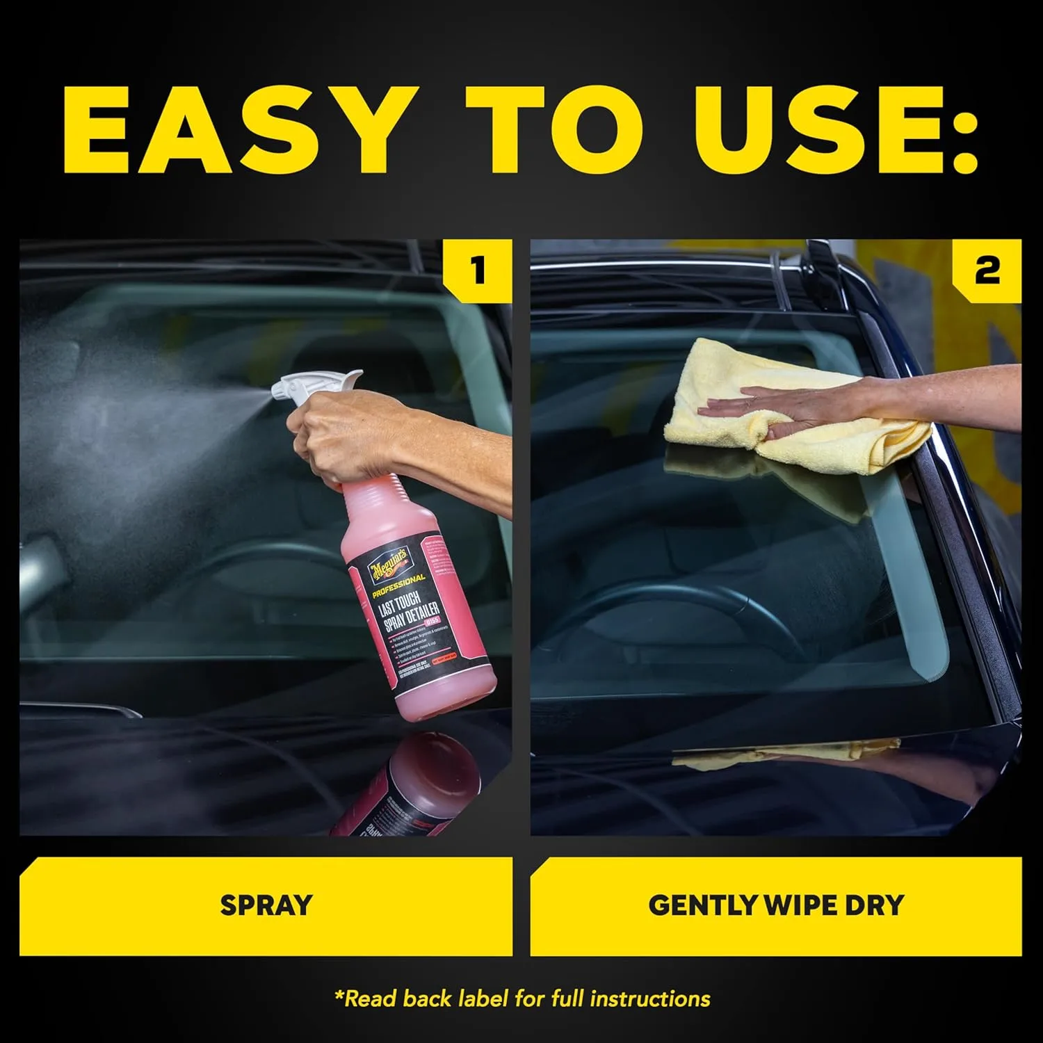 Meguiar's D15501 Last Touch Spray Detailer, Great for Use as Clay Lubricant, creates a Showroom Shine, Removes Dust, Smudges