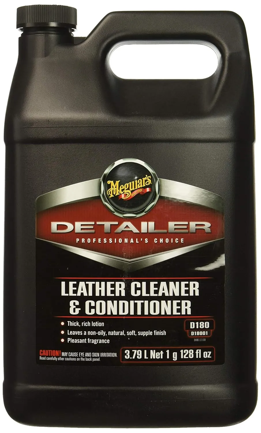 Meguiar’s Professional Leather Cleaner & Conditioner D18001 - 1 Gallon Leather Cleaner & Conditioner Specifically Formulated