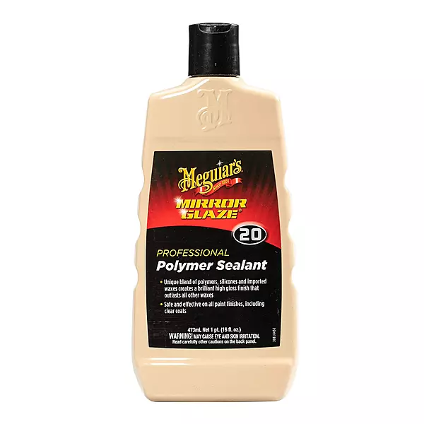 MEGUIAR'S Mirror Glaze Polymer Sealant – Brilliant High Gloss Wax Protection – M2016, 16 oz