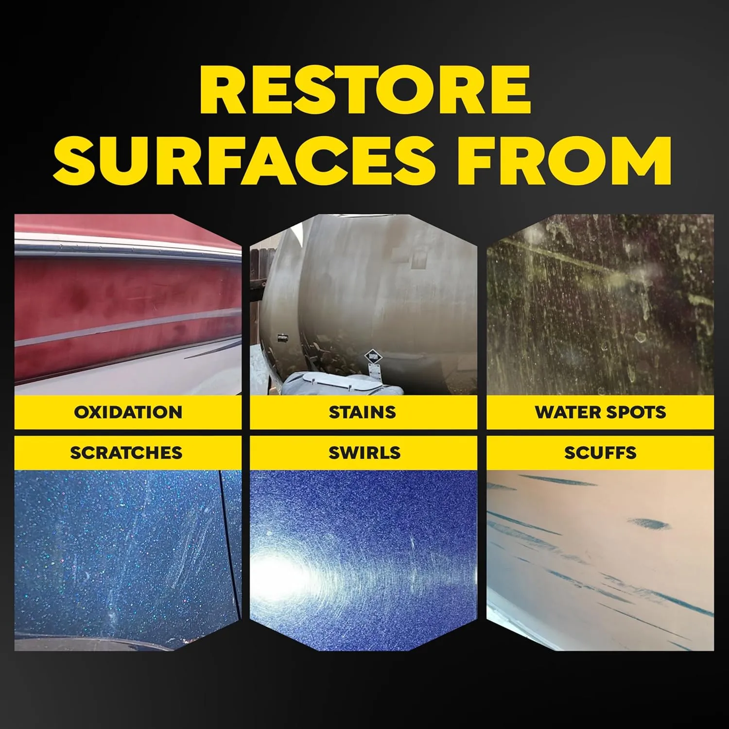 Meguiar's M4916 Marine/RV Heavy Duty Oxidation Remover, Oxidation, Water Spot, Stain