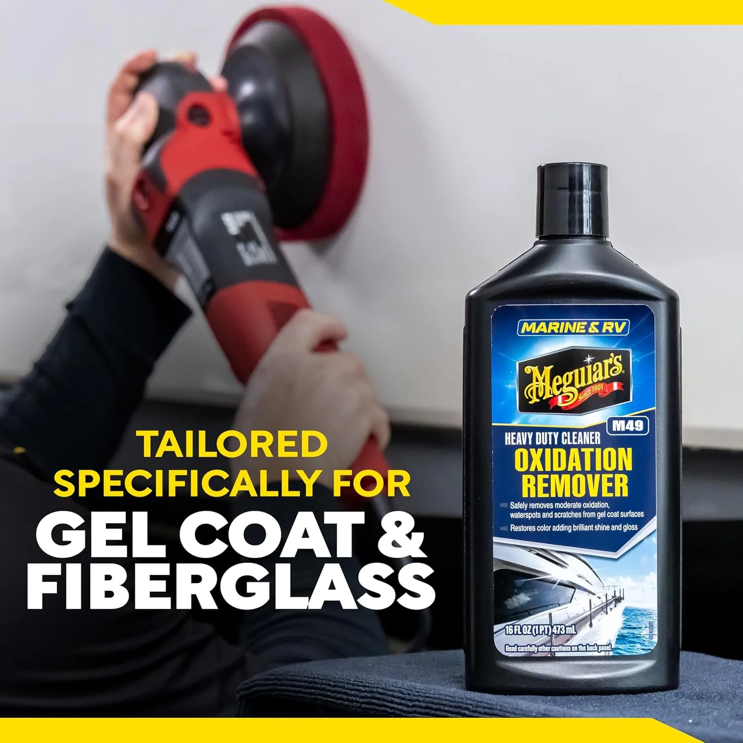 Meguiar's M4916 Marine/RV Heavy Duty Oxidation Remover, Oxidation, Water Spot, Stain
