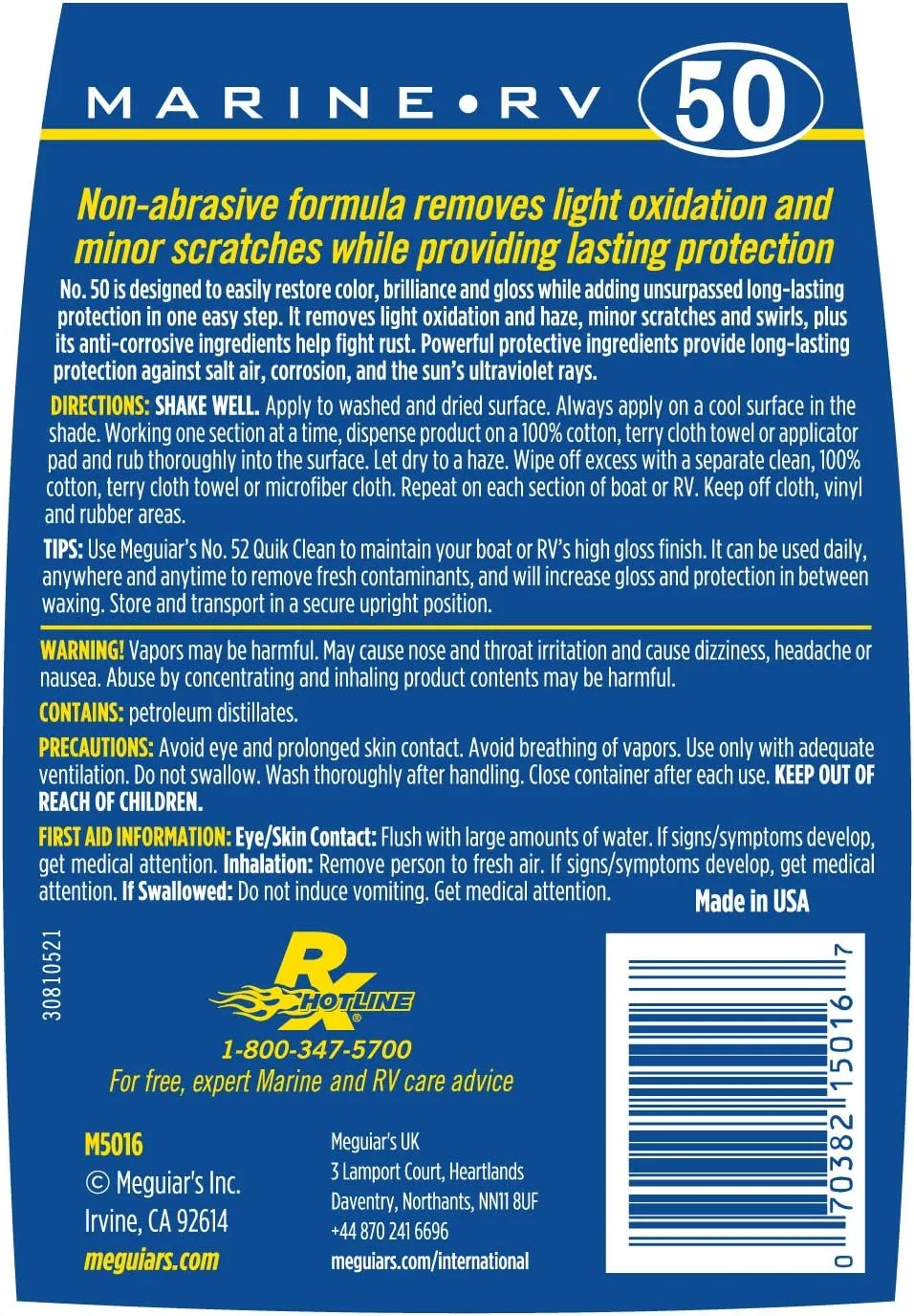 Meguiar's Marine/RV One Step Cleaner Wax