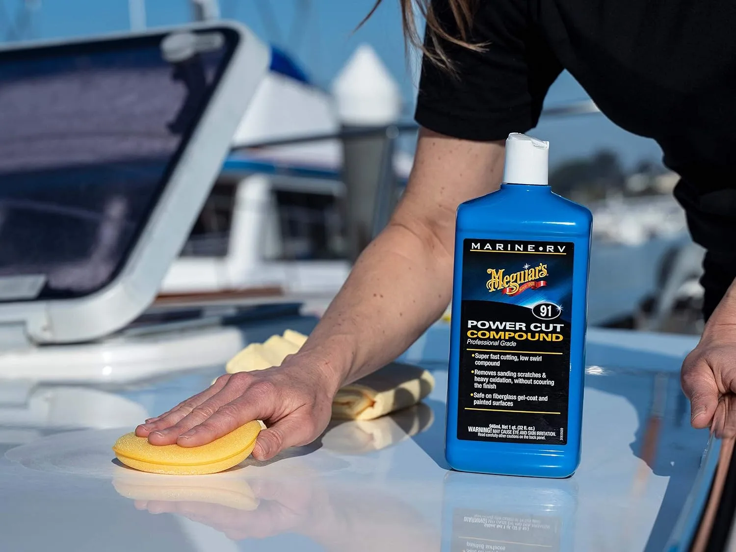 Meguiar's Marine/RV Gel Coat Compound - Restores Color and Gloss