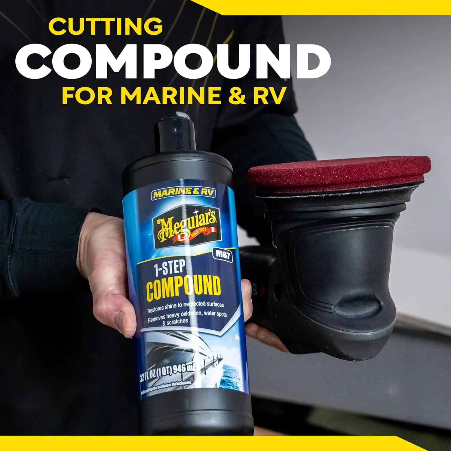 Meguiar's Marine/RV Gel Coat Compound - Restores Color and Gloss