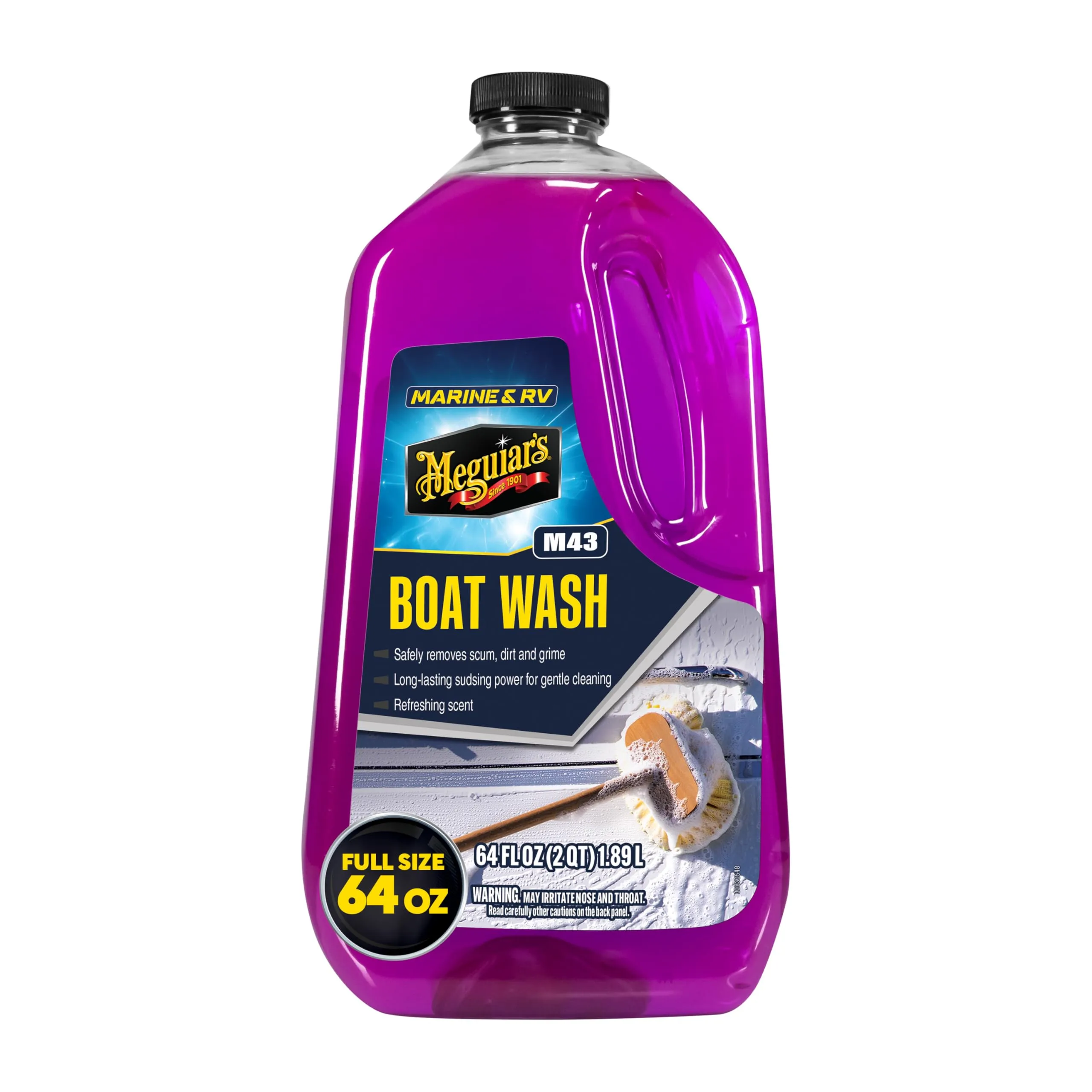 Meguiar's M43 Marine/RV Boat Wash, pH-Balanced Boat/RV Wash for Protecting Fiberglass and Gel Coat