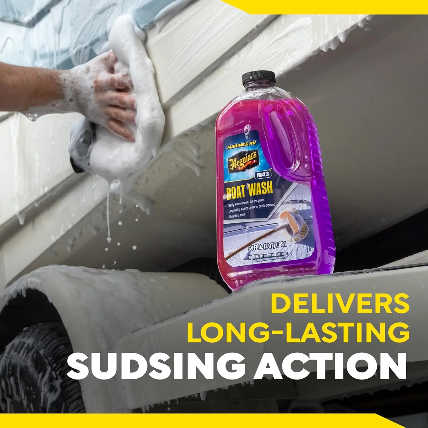 Meguiar's M43 Marine/RV Boat Wash, pH-Balanced Boat/RV Wash for Protecting Fiberglass and Gel Coat