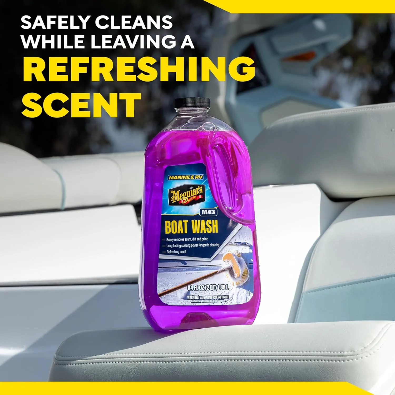 Meguiar's M43 Marine/RV Boat Wash, pH-Balanced Boat/RV Wash for Protecting Fiberglass and Gel Coat