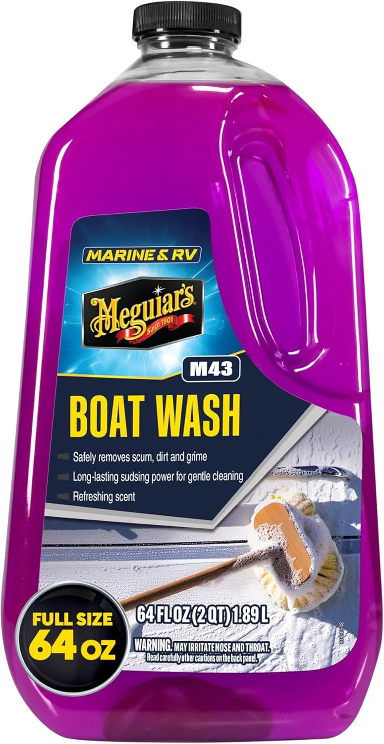 Meguiar's M43 Marine/RV Boat Wash, pH-Balanced Boat/RV Wash for Protecting Fiberglass and Gel Coat
