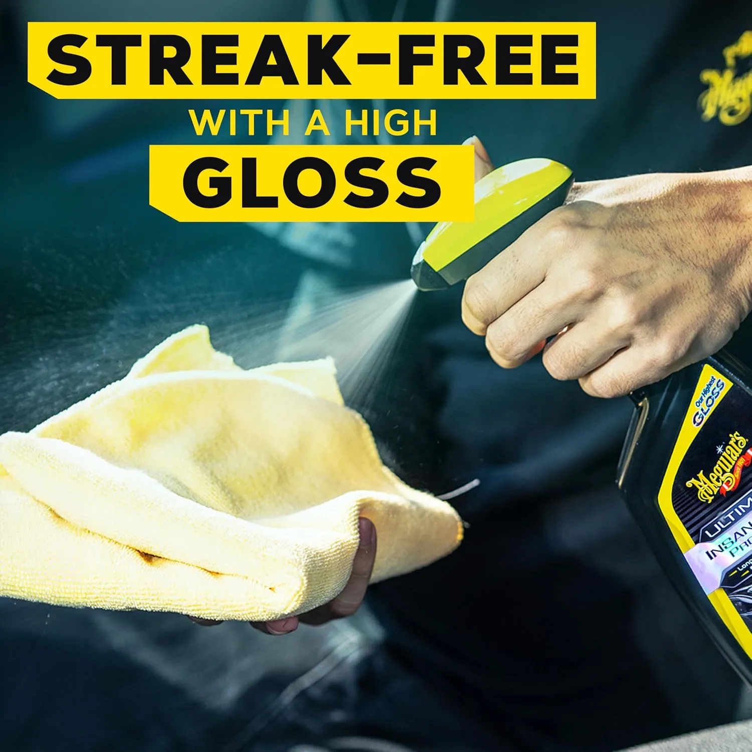 Meguiar's G220216 Ultimate Insane Shine Protectant, Car Cleaning Spray That Creates a Lasting and Glossy Shine