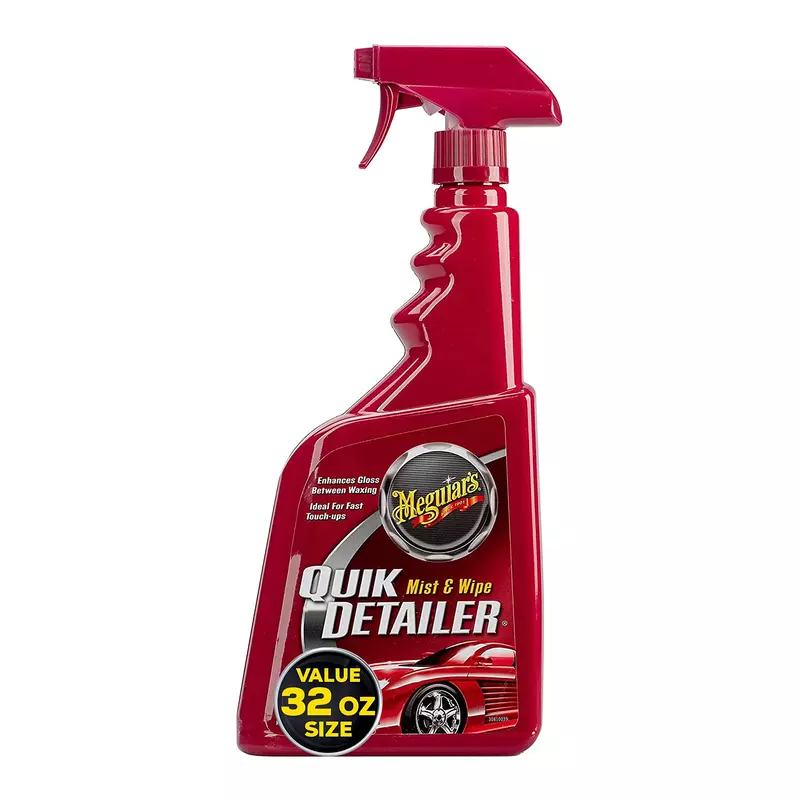 Meguiar's Quik Detailer, Mist & Wipe Car Detailing Spray, Clear Light Contaminants and Boost Shine with a Quick Detailer Spray that Keeps Paint and Wax Looking Like New, 32 oz 32 Fl Oz (Pack of 1)