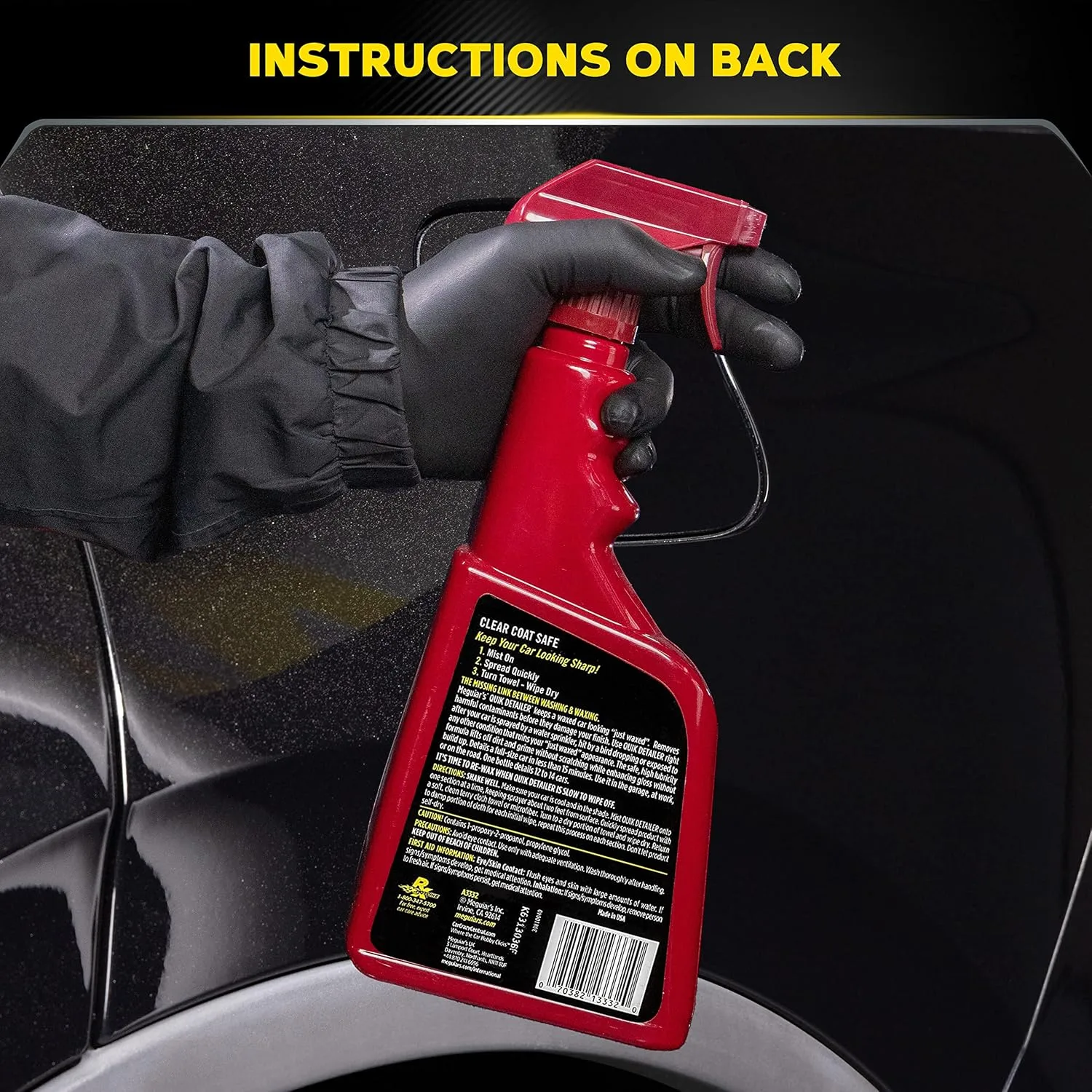 Meguiar's Quik Detailer, Mist & Wipe Car Detailing Spray, Clear Light Contaminants and Boost Shine with a Quick Detailer Spray that Keeps Paint and Wax Looking Like New, 32 oz 32 Fl Oz (Pack of 1)